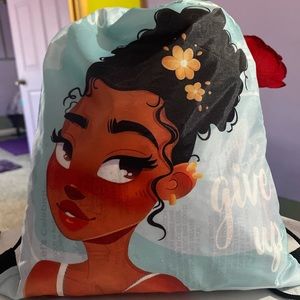 Motivational drawstring bag (Never give up) 💪🏾